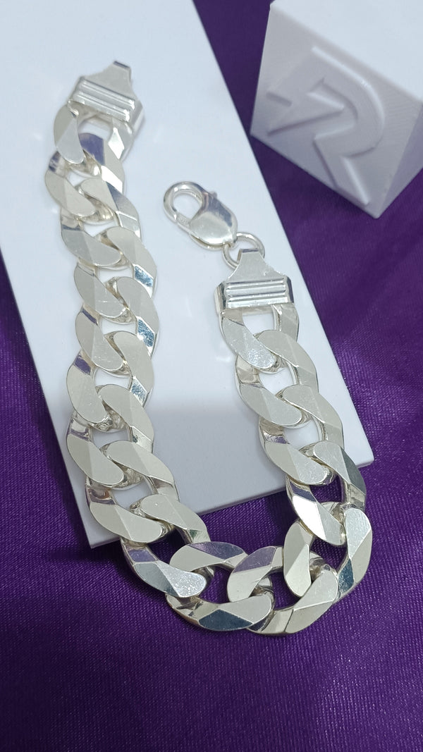 Pulseira Masculina em Prata 925 – Elo Groumet 16mm