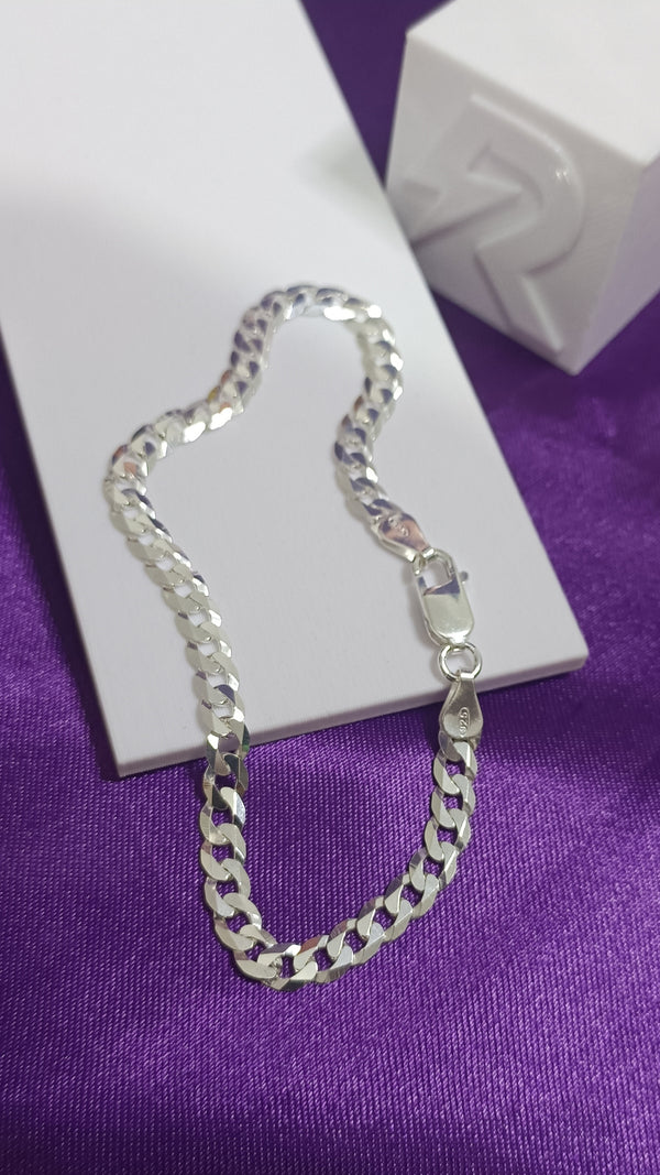 Pulseira Masculina em Prata 925 – Elo Groumet 5mm