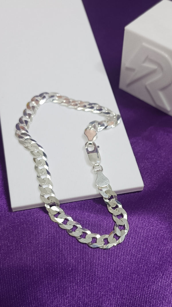 Pulseira Masculina em Prata 925 – Elo Groumet 6mm