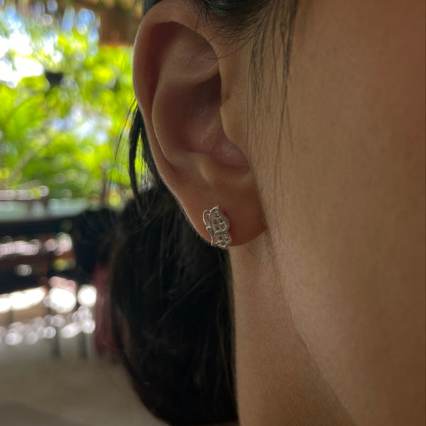 Brinco Borboleta em Prata 925 com Zircônias