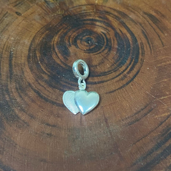 Pingente Duplo Corações – Prata 925