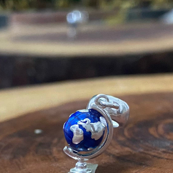 Pingente Mundo Azul – Prata 925