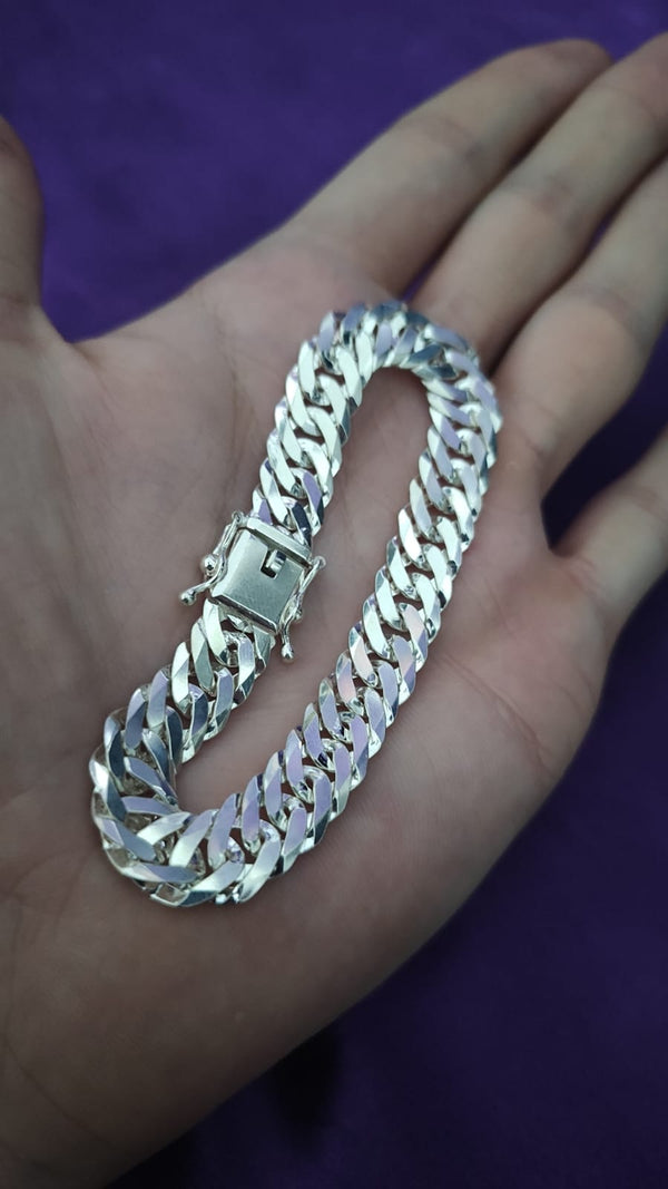 Pulseira Groumet 10mm – Prata 925